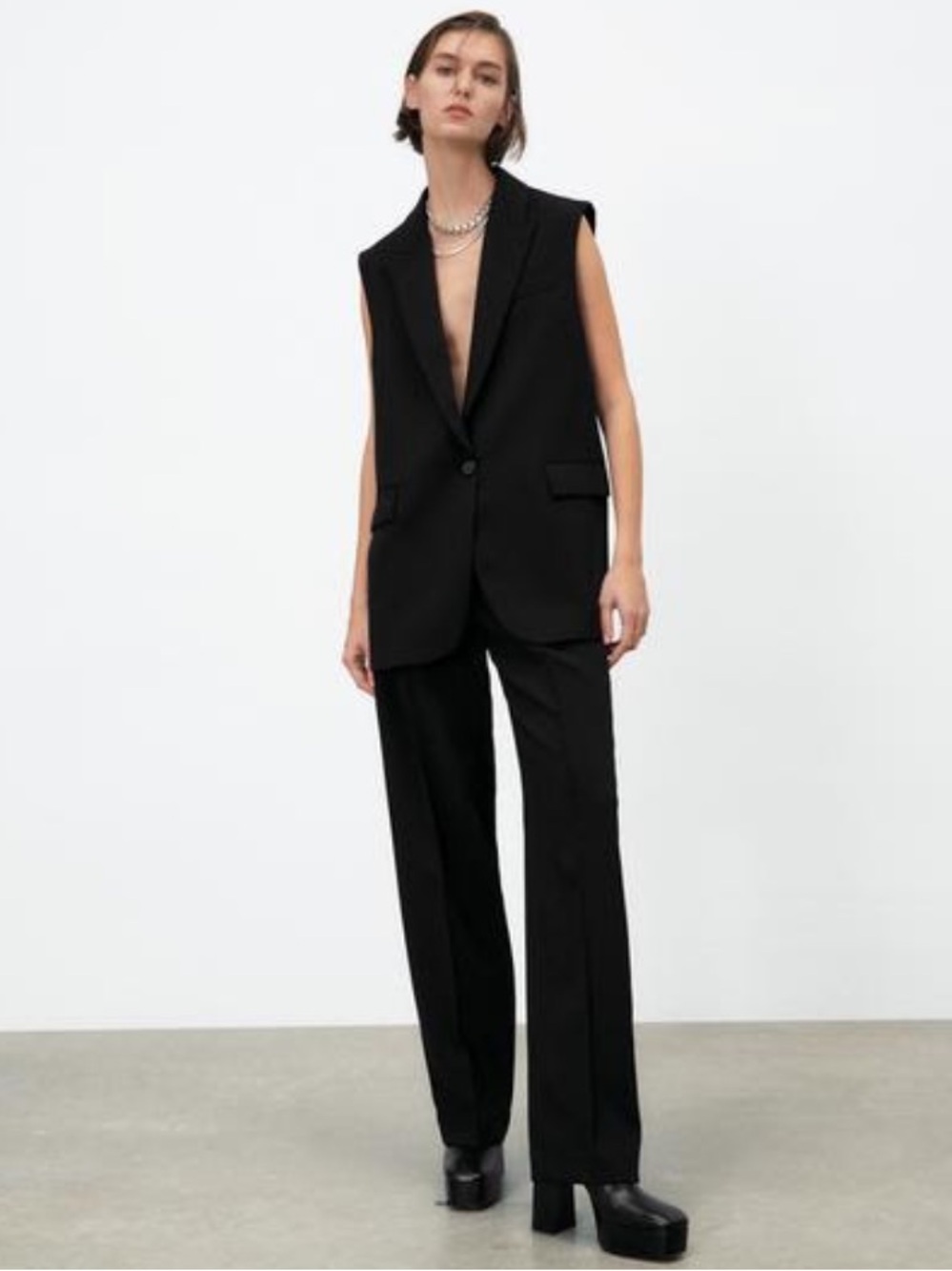 Zara Lapel Collar Vest